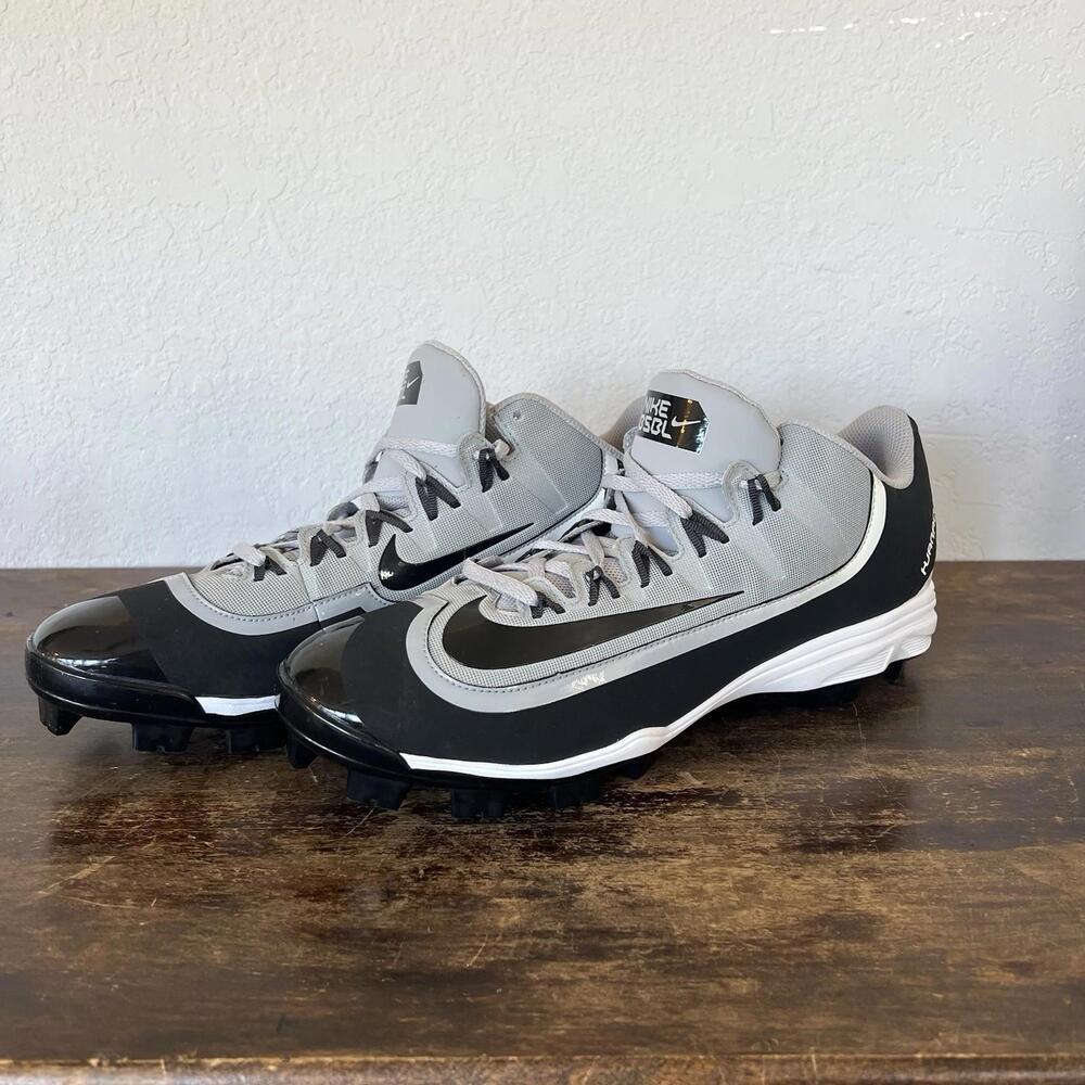 Nike Mens Sz 15 Baseball Cleats Huarache Great Condition Black/Gray‎ 807126-001